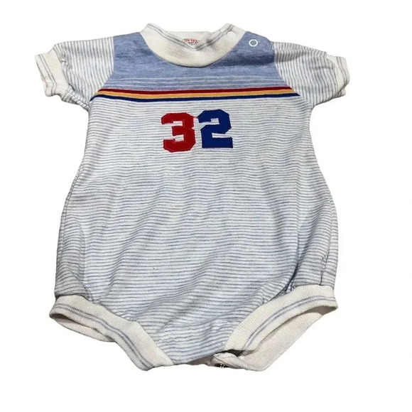 Health-tex Other - Vintage Health-tex Unisex Baby Romper Blue USA Made